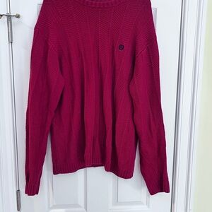 Men's Size XL Chaps Sweater in Vibrant Magenta Cable GUC